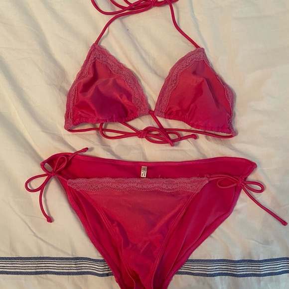 aerie Other - Aerie Hot pink string bikini